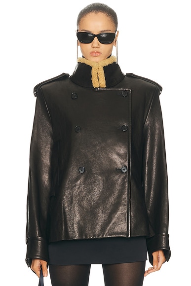 KHAITE Dean Jacket in Black