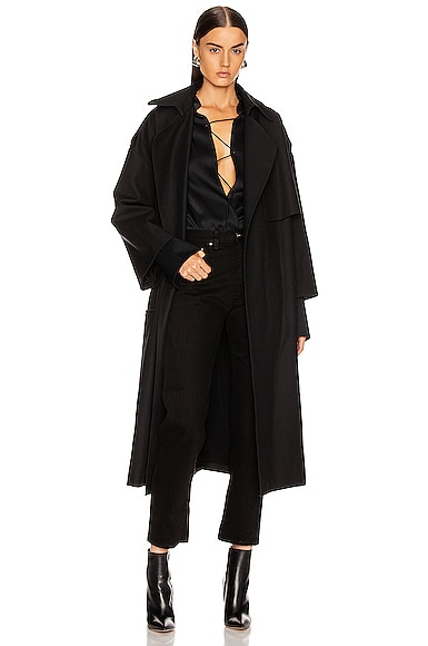 Khaite blythe trench coat store