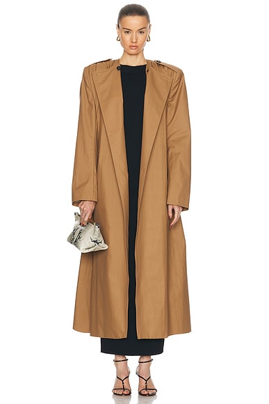 Khaite Minnler Coat In Khaki