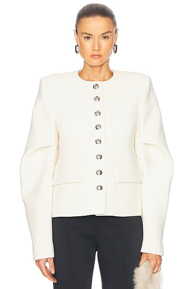 KHAITE Darlman Jacket in Cream