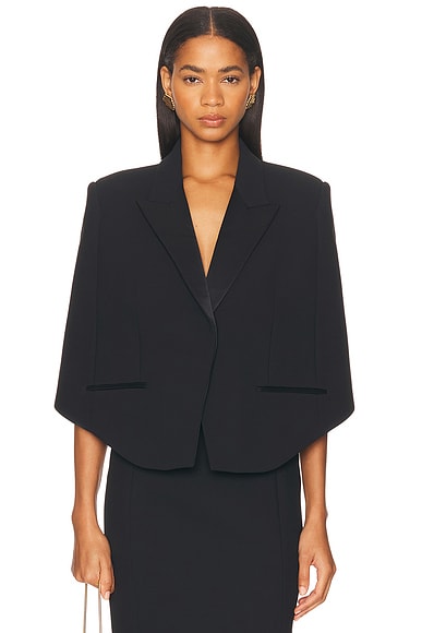 KHAITE Severo Cape in Black