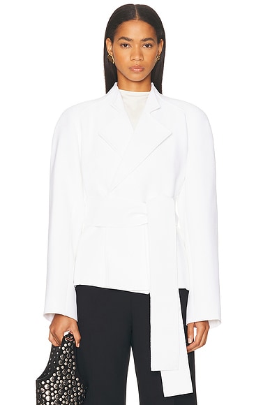 KHAITE Edith Jacket in Chalk
