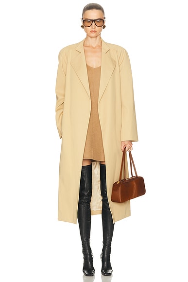 KHAITE Lagden Coat in Wheat