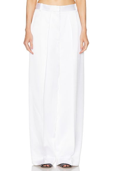 KHAITE Marinta Pant in Chalk