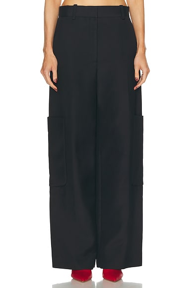 KHAITE Caiton Pant in Black
