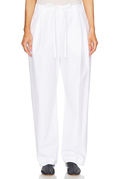 KHAITE Trenton Pant in White