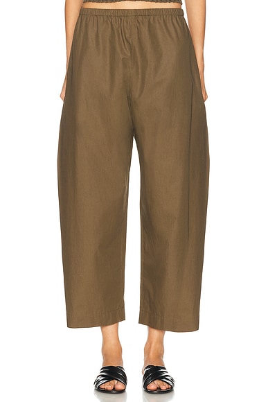 KHAITE Roma Pant in Dark Olive