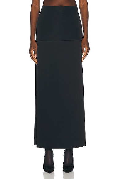 Shop Khaite Saxon Skirt In Black