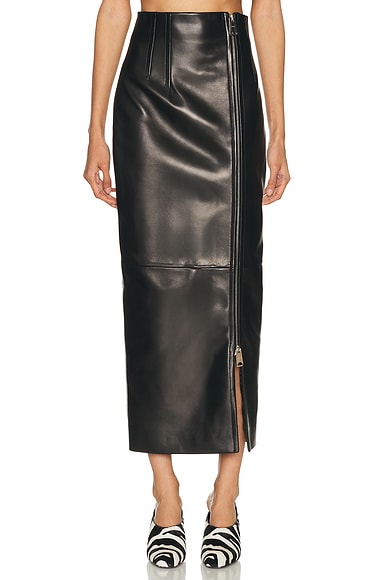 KHAITE Gres Skirt in Black