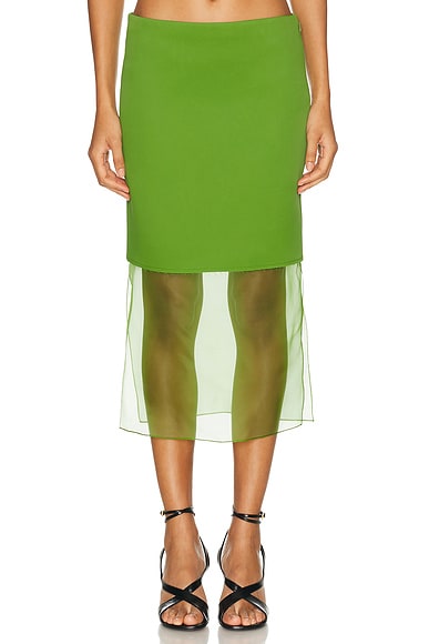 KHAITE Sybil Skirt in Absinthe