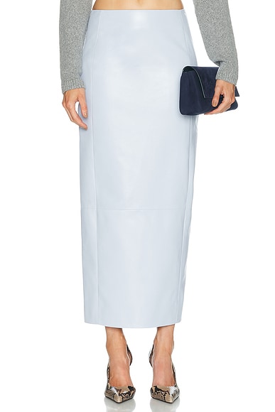 KHAITE Lyle Skirt in Sky Blue