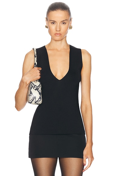 KHAITE Heidi Top in Black