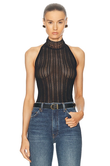KHAITE Benedetta Top in Black
