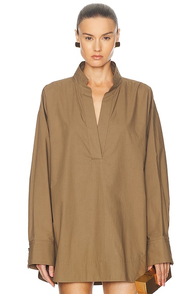 KHAITE Tito Top in Toffee | FWRD
