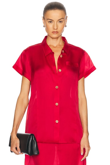 KHAITE Keefe Top in Raspberry