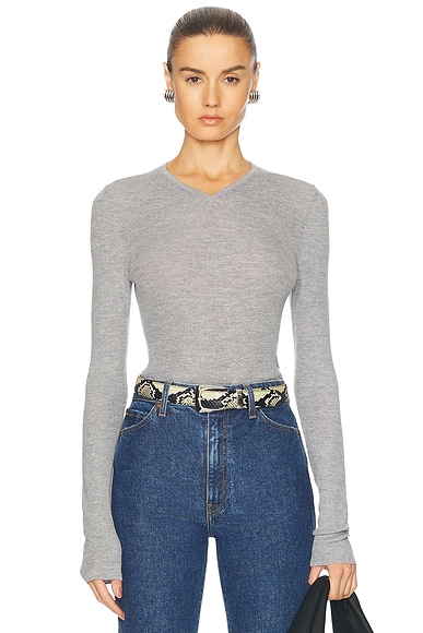 KHAITE Tania Top in Mercury