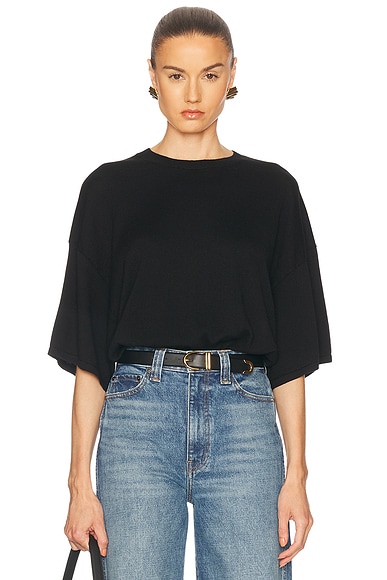 KHAITE Simon Bodysuit in Black