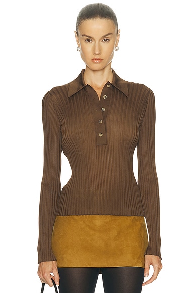 KHAITE Vin Top in Bark