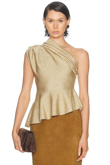 KHAITE Aimee Top in Gold