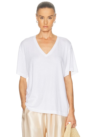 KHAITE Linda T-Shirt in White