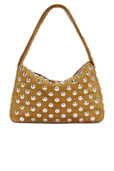 Elena Suede Studded Shoulder Bag