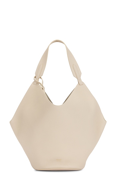 KHAITE Lotus Medium Tote in Dark Ivory