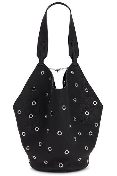 KHAITE Lotus Small Tote Bag in Black