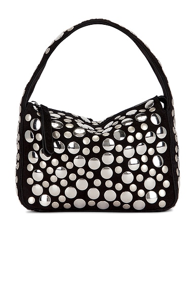 KHAITE Elena Small Multi Stud Bag in Black