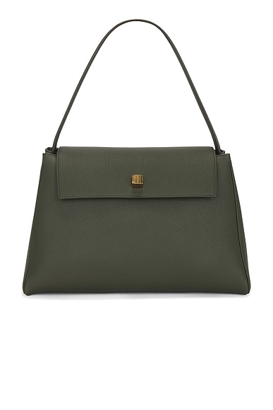 KHAITE Audrey Top Handle Bag in Bottle Green