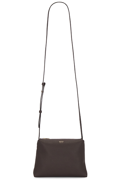 KHAITE Lina Medium Crossbody Bag in Espresso