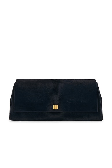 KHAITE Audrey Clutch in Midnight Navy