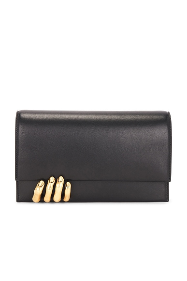 KHAITE Hand Clutch in Black