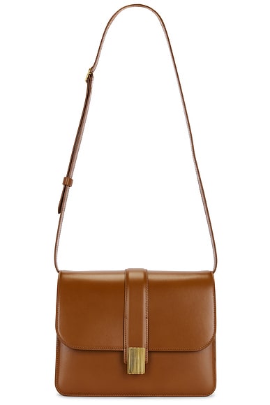 KHAITE Blake Crossbody Bag in Dark Honey