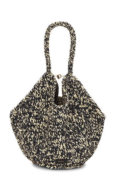 Lotus Medium Raffia Tote Bag