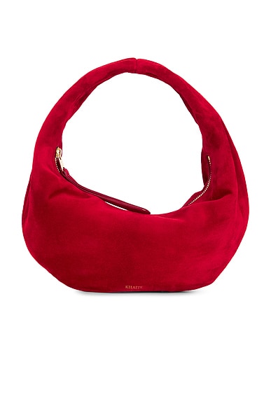 KHAITE Olivia Mini Hobo Bag in Ruby