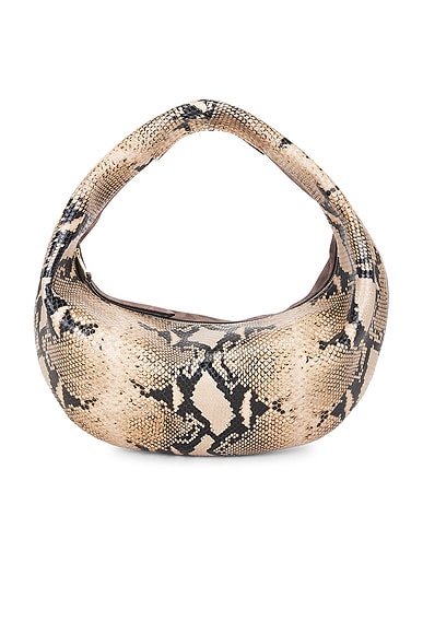 KHAITE Olivia Medium Hobo Bag in Taupe & Morning Dove