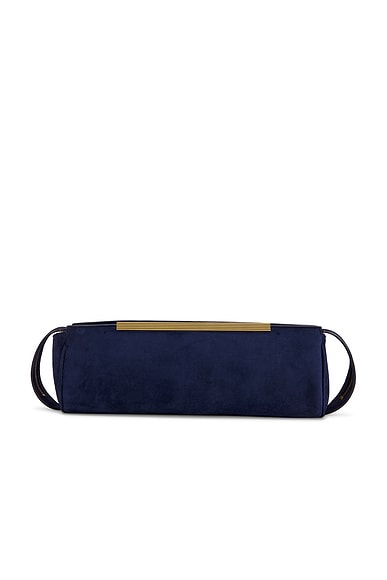 KHAITE Donna Evening Clutch in Midnight Navy