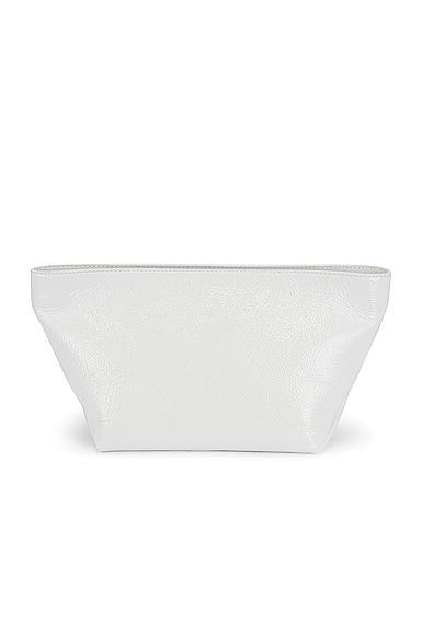 Khaite Adeline Envelope Pleat Crossbody Bag In 100 White