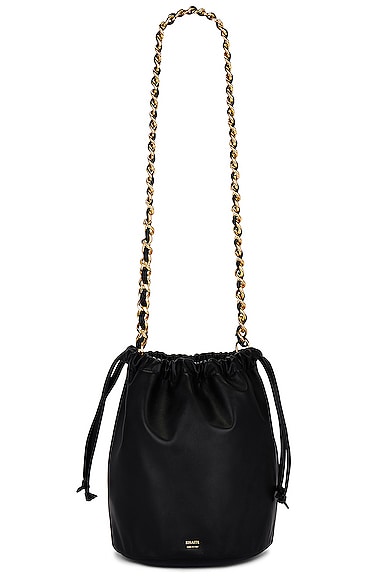 Shop Khaite Aria Medium Bucket Bag In Black