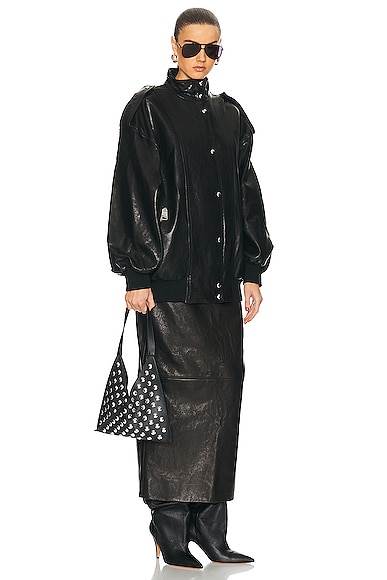 Shop Khaite Sara Small Silver Stud Tote Bag In Black