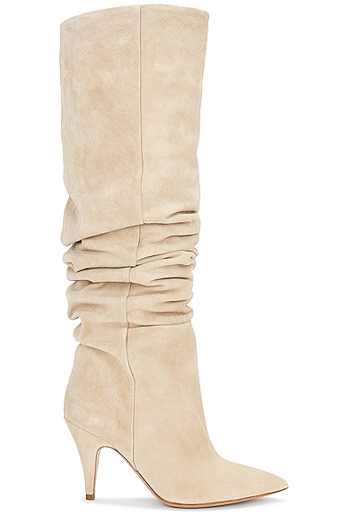 Shop Khaite River Knee High Boot In Nude