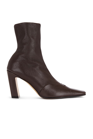 Aquazzura Boogie 85 Bootie in Cinnamon FWRD