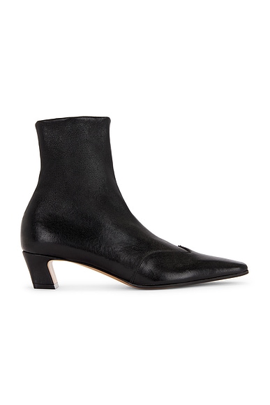 KHAITE Nevada Ankle Stretch 40 Boot in Black