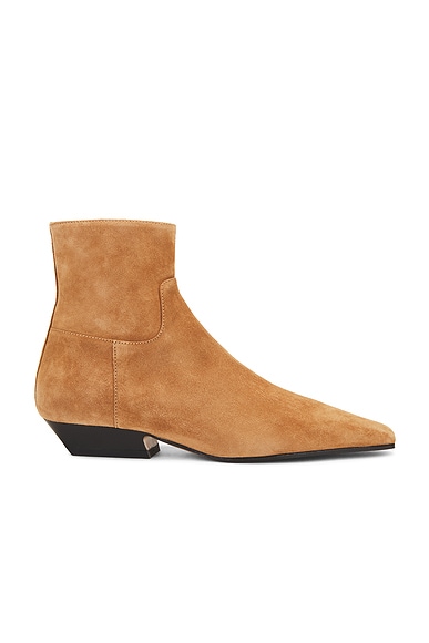 Freda Salvador Fringe Nubuck Leather Boots in Tan FWRD