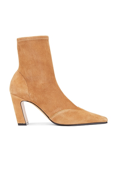 KHAITE Nevada 85 Ankle Stretch Boot in Camel