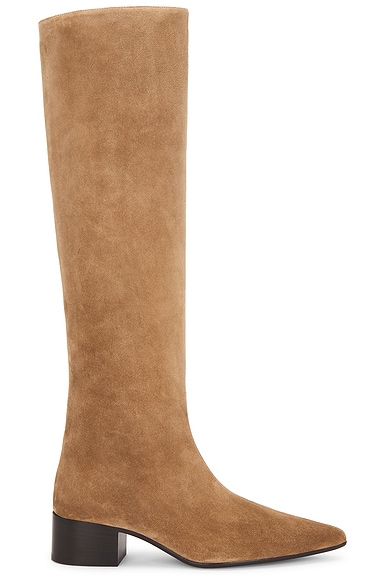 KHAITE Andee Knee High Boot in Taupe