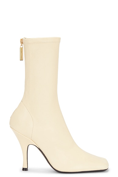 KHAITE Eva Mid Calf Boot in Sand