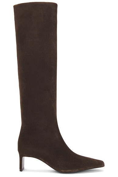 KHAITE Ona Knee High Boot in Ebano