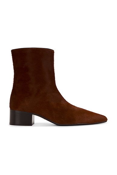 KHAITE Andee Ankle Boot in Rust