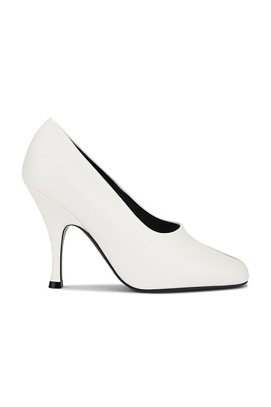 KHAITE Eva 100 Peep Toe Pump in Optic White